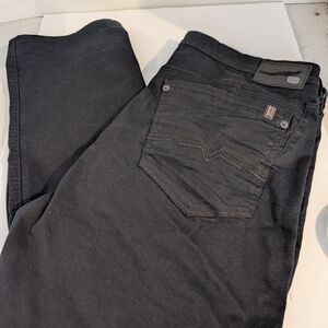 David Bitton Buffalo Black Jeans Mens 40/36 Six-x Straight Stretch